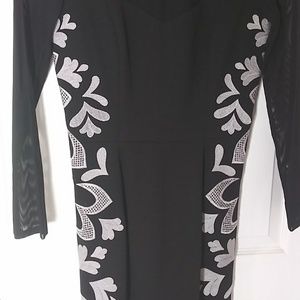 Black long sleeve cocktail dress